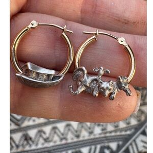 Solid 14k yellow gold hoop earrings